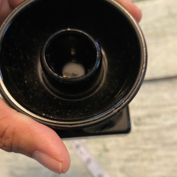 2 black glass candlesticks. - Picture 8 of 9